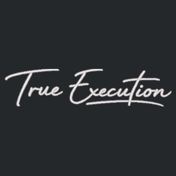 True Execution Cursive - White Embroidery - Gildan Adult Heavy Blend™ Sweatpant Design