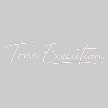 True Execution Cursive - White Embroidery - Gildan Adult Heavy Blend™ Sweatpant Design